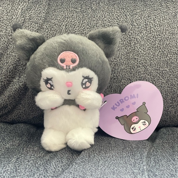 Sanrio Accessories - Hearts Eyes Kuromi Plush Plush Keychain (5.5”)